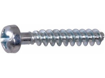 Skrue til plast - 1,8x8mm, PH0, Forzinket stål (25 stk.)