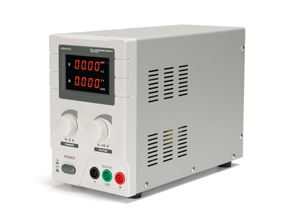 Laboratorie strømforsyning - 0-30V / 0-5A, dobbelt LED disp.