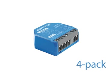 Shelly 1 Gen4 4-pack - WiFI & Zigbee relæ med potentialfrit kontaktsæt (12-48VDC/230VAC)