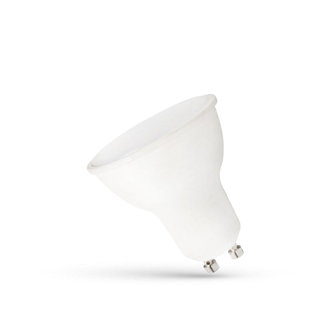 Spectrum 7,5W LED-pære GU10 230V mat hvid plastik med 710lm og RA80