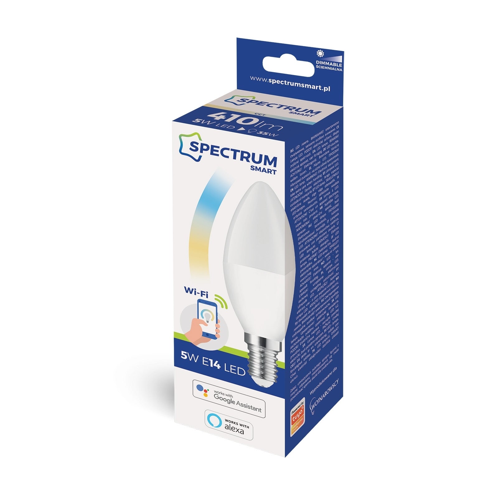 5W Led pære med WI-FI Og justerbar kelvin E14