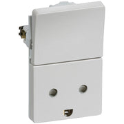 Fuga Stikkontakt 2-pol med jord lysegrå