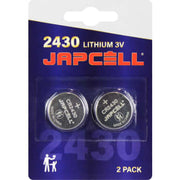 Japcell lithium CR2430 batteri, 2 stk.