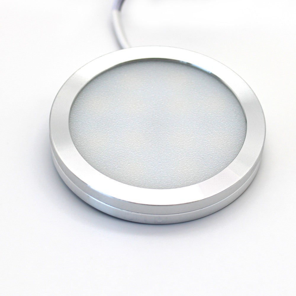 LEDlife Sono60 Møbelspot RA92 - Børstet stål, Ø6 cm, 12V DC, 2.5W LED, 180lm, Erstatter 20W