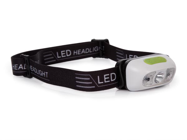 Genopladelig LED pandelampe m. berøringsfri ON/OFF sensor