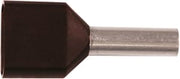 Isoleret ABIKO TWIN-terminalrør KA1,5-8ETT2 2x1,5mm2 L8 Sort