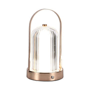 LED bordlampe med 1800mAh batteri og 3-i-1 funktion i antik bronze hus - Ø120x190 mm