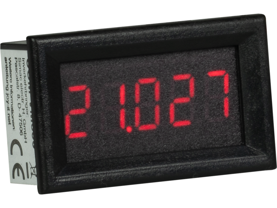 Digital spændings-panelmeter - 0-33V (5 cifre)