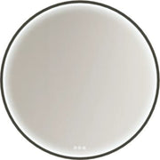 Dansani moon rammespejl ø75 cm, sort, lysstyring