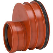 Uponor Double/Rib2 200 x 160 mm PP-redukt. m/gummiring t/gl. sp.