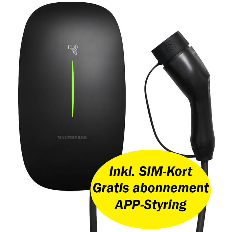 Evon - All in One Ladestation 11kW m. WIFI/4G med SIM-kort 5 Meter