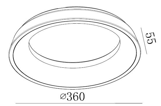 Designer LED-lampe O-Ring 300 35W/830 Hvid
