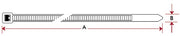 Kabelstrips - 4,8x300mm, Hvid (100 stk.)