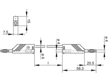 Prof. Silikone testledning, stabelbar, 16A, Blå (1m)
