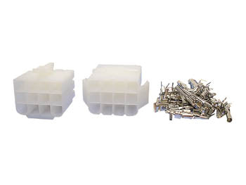 Ledning-til-ledning stiksæt - 3x4pol (6,2mm benafstand)