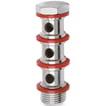 Push on fitting-triple banjo bolt-3/8 thread 1631 03-3/8  RAPID FITTING
