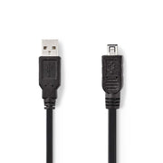 USB 2.0 kabel - A han til 4P mini B (Hirose) han (2m)