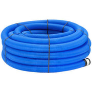 Uponor 92/80 mm PE-drænrør med 2,3 x 7 mm slids, 150 m, blå