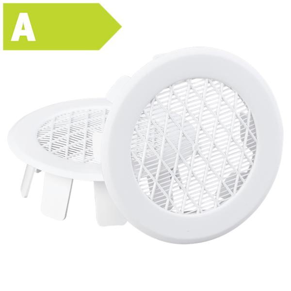 Drænrørsventil type 95.3, Ø75 mm grå (2 stk.)