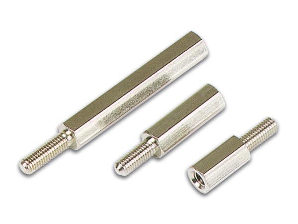 Afstandsmøtrik - 15mm stål, hun til han (M3)