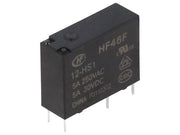 Miniature relæ - 12VDC / 5A, 1 x slutte (SPST-NO), 4-ben 7mm