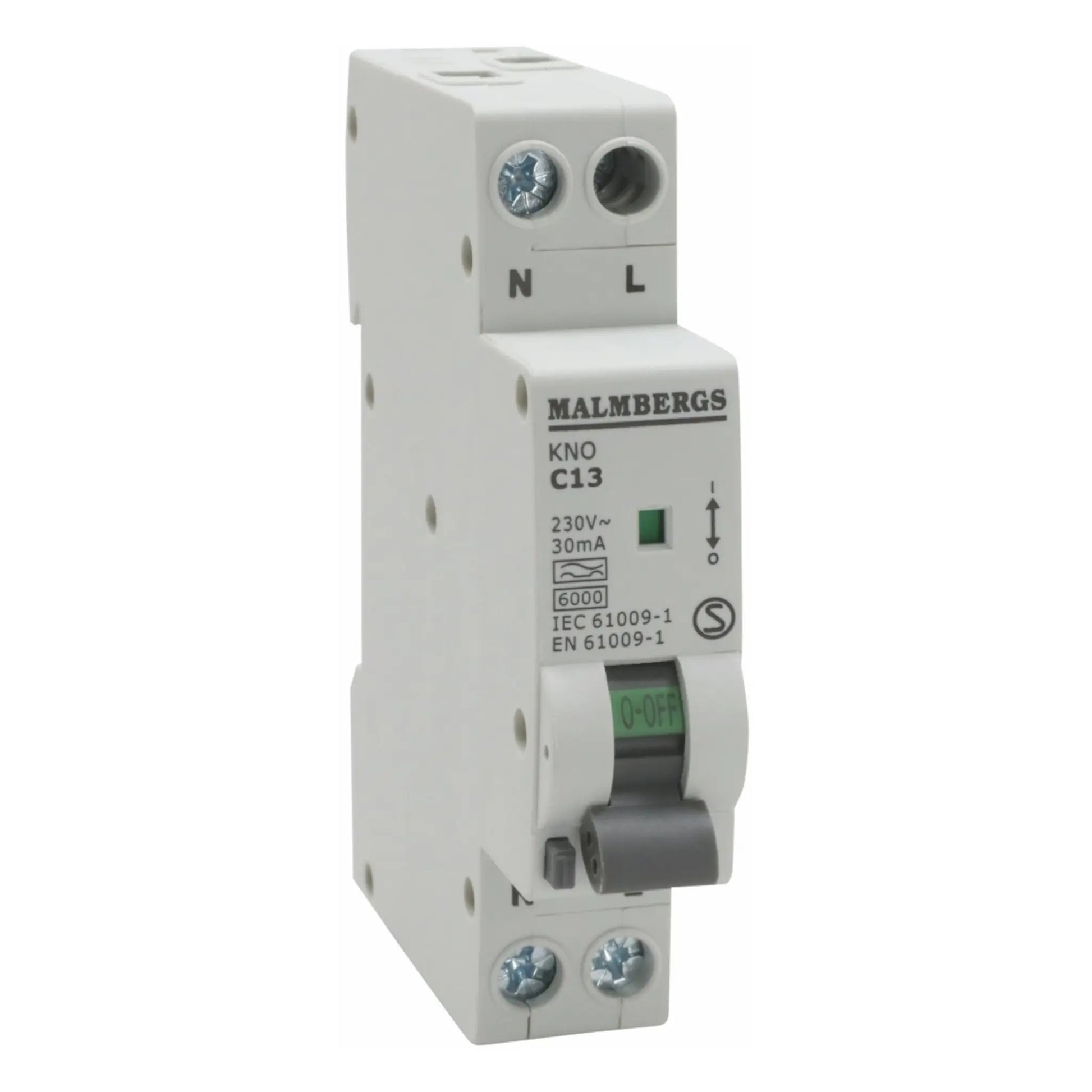 KOMBIRELÆ, 1P+N, 1 MODUL, 13A