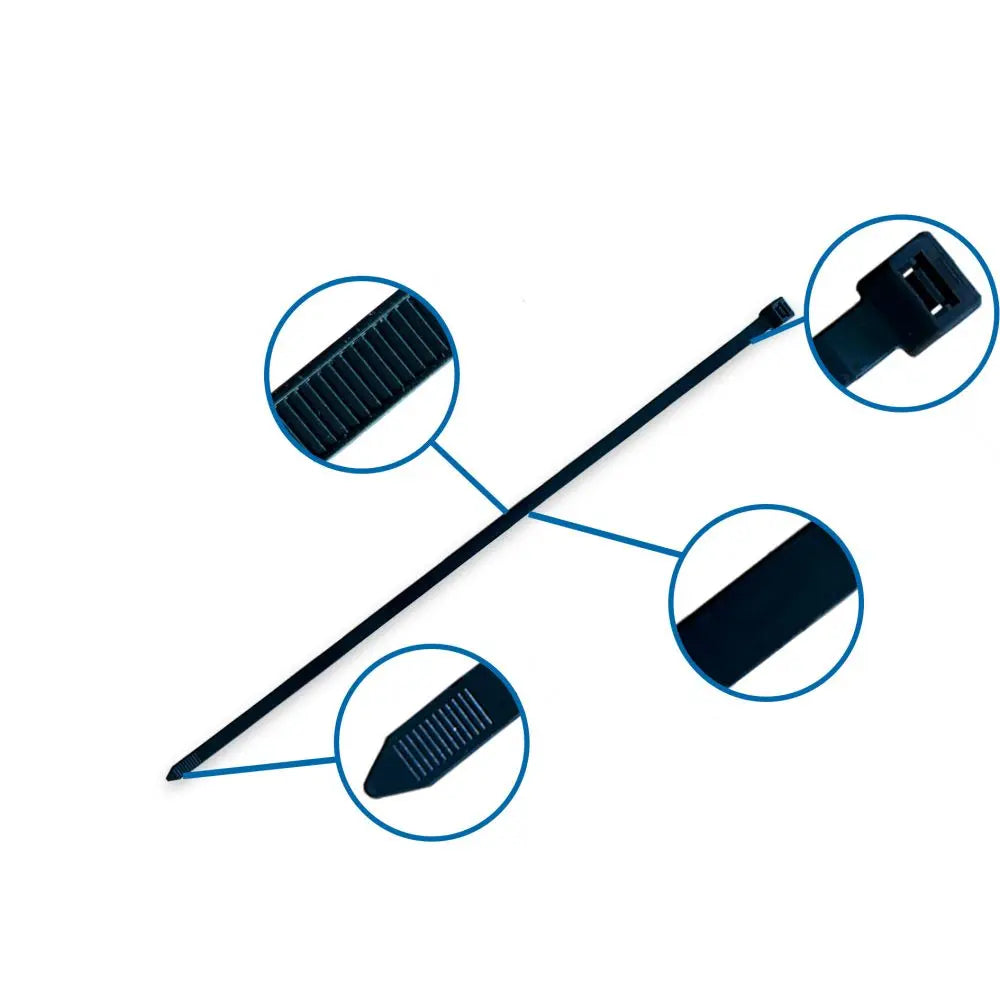 Strips / Kabelbinder 4,8x530mm. sort - 100 stk.