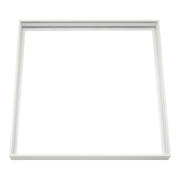 Ramme til 60x60 LED panel - Samlesæt med plasthjørner og hvid kant, 65mm høj
