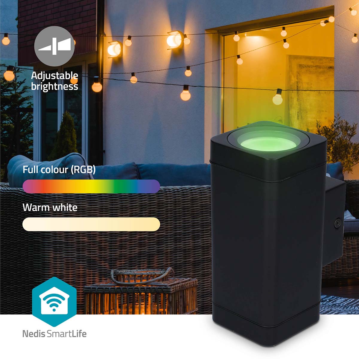 SmartLife udendørs lampe - Wi-Fi, Bluetooth, Android/iOS