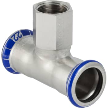 76,1 x 3/4" x 76,1mm tee muf/muf/muf Mapress RF