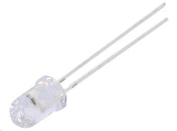 5mm UHB LED - Rund, vandklar, Neutral Hvid (23000mcd 15°)
