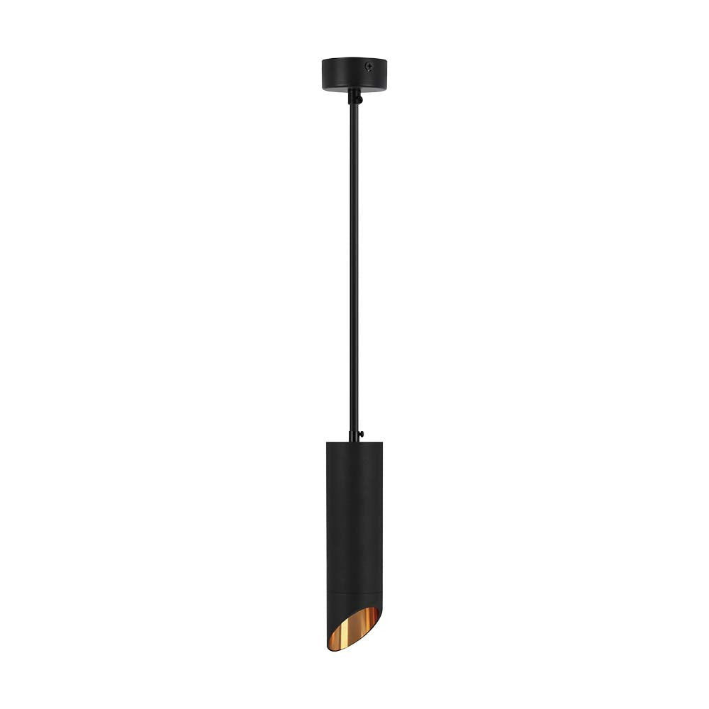 Sort GU10 hængelampe, V-Tac Pro serie, 3 års garanti, Ø55x200mm