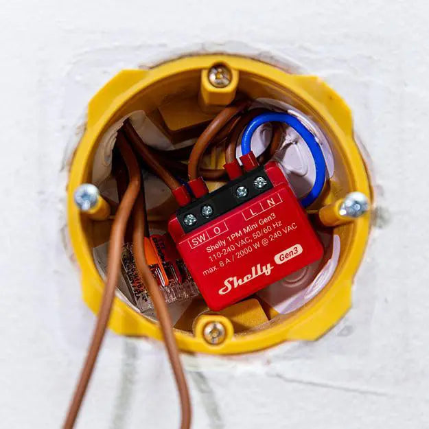 Shelly 1PM Mini (GEN 3) - WiFI relæ, effektmåling