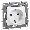 NILOÉ STIKKONTAKT 230V SCHUKO 2P+N, HVID