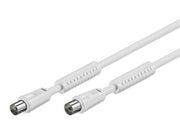 Antennekabel - COAX han til COAX hun, RG59 støjfiltre (2,5m)