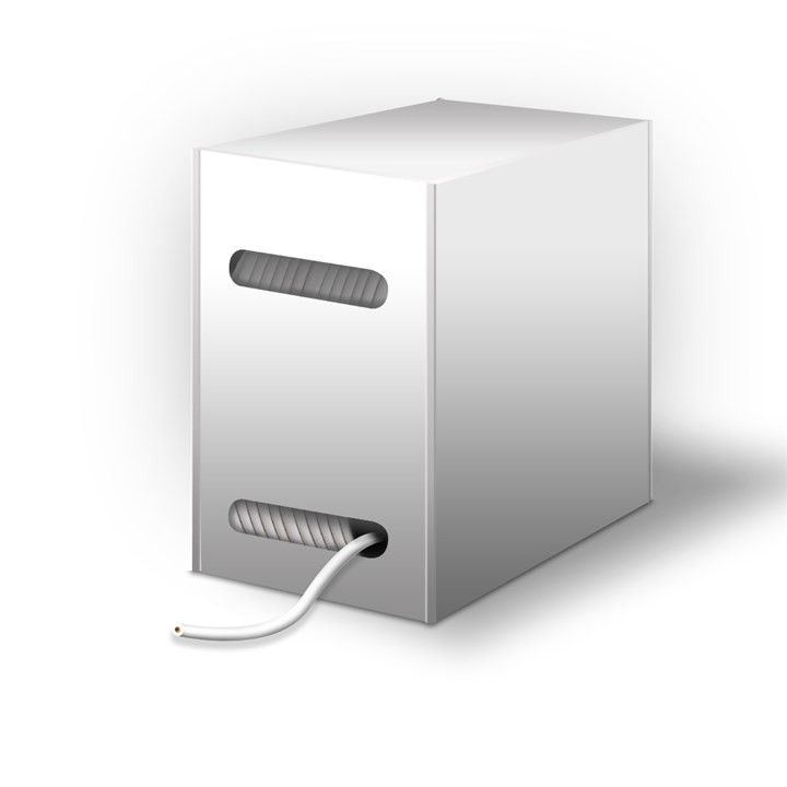 UTP netværkskabel - CAT6a, massiv CU, Blå (305m)