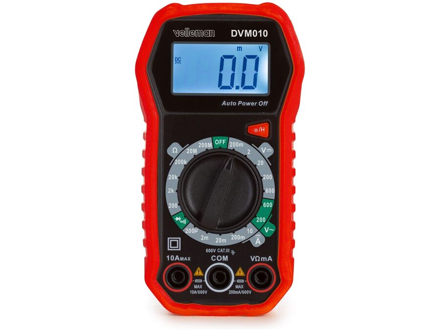 DVM010 Digitalt multimeter - CAT III 600V, 10A