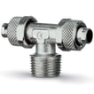 Push on fitting-fixed branch tee-6/4 tube -1/4 thread 1410 6/4-1/4  RAPID FITTING
