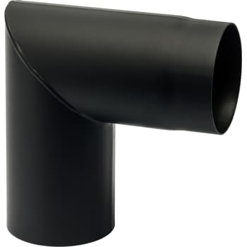 150 mm Metalbestos Sorte røgrør knærør, 90°