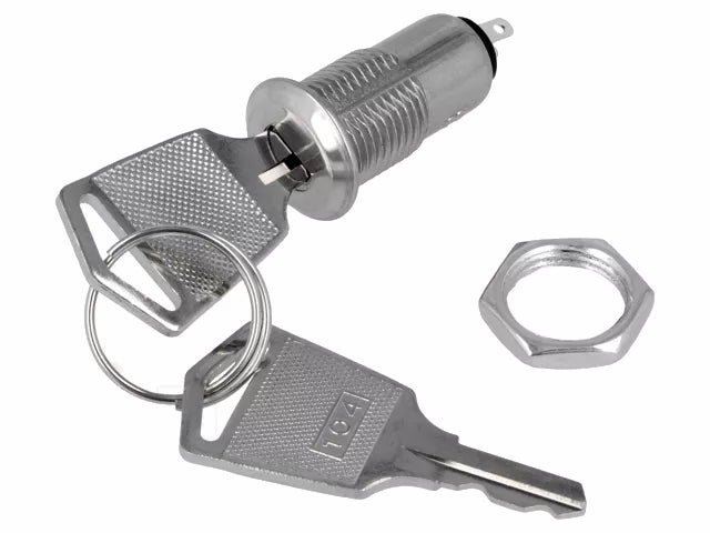 Nøglekontakt - 1P OFF-ON (SPST), Ø12mm