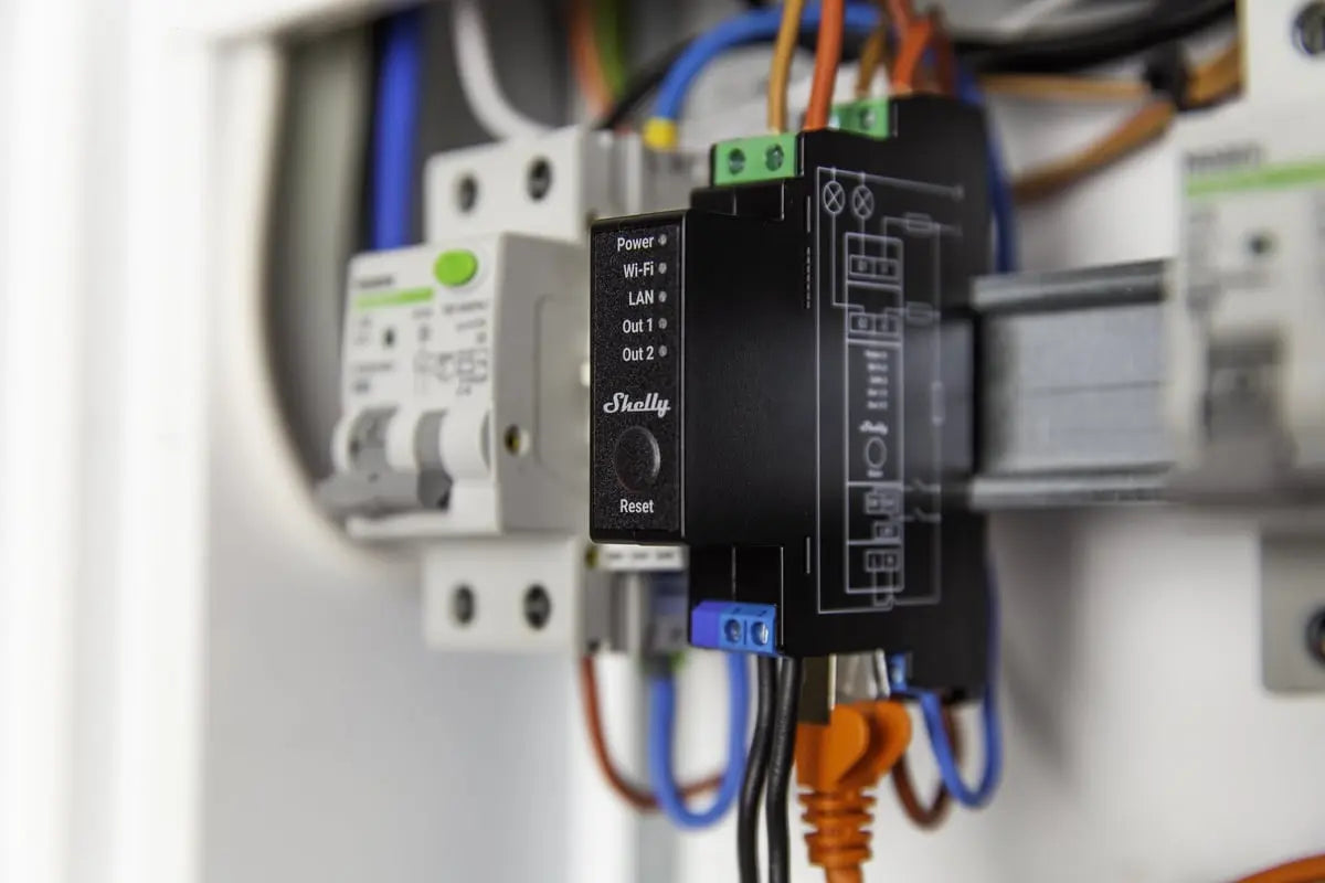 Shelly Pro 2PM - WiFi relæ/jalousi, 2 kanaler