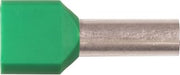 Isoleret ABIKO TWIN-terminalrør KA16-16ETW2 2x16mm2 L16 Grøn