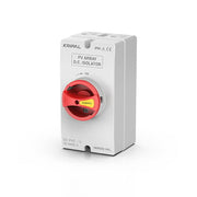 Kripal DC-forsyningsadsk. 32A  1200VDC 4P IP66 -25/+85C grå/sort