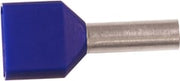 Isoleret ABIKO TWIN-terminalrør KA2,5-13ETD2 2x2,5mm2 L13 Blå
