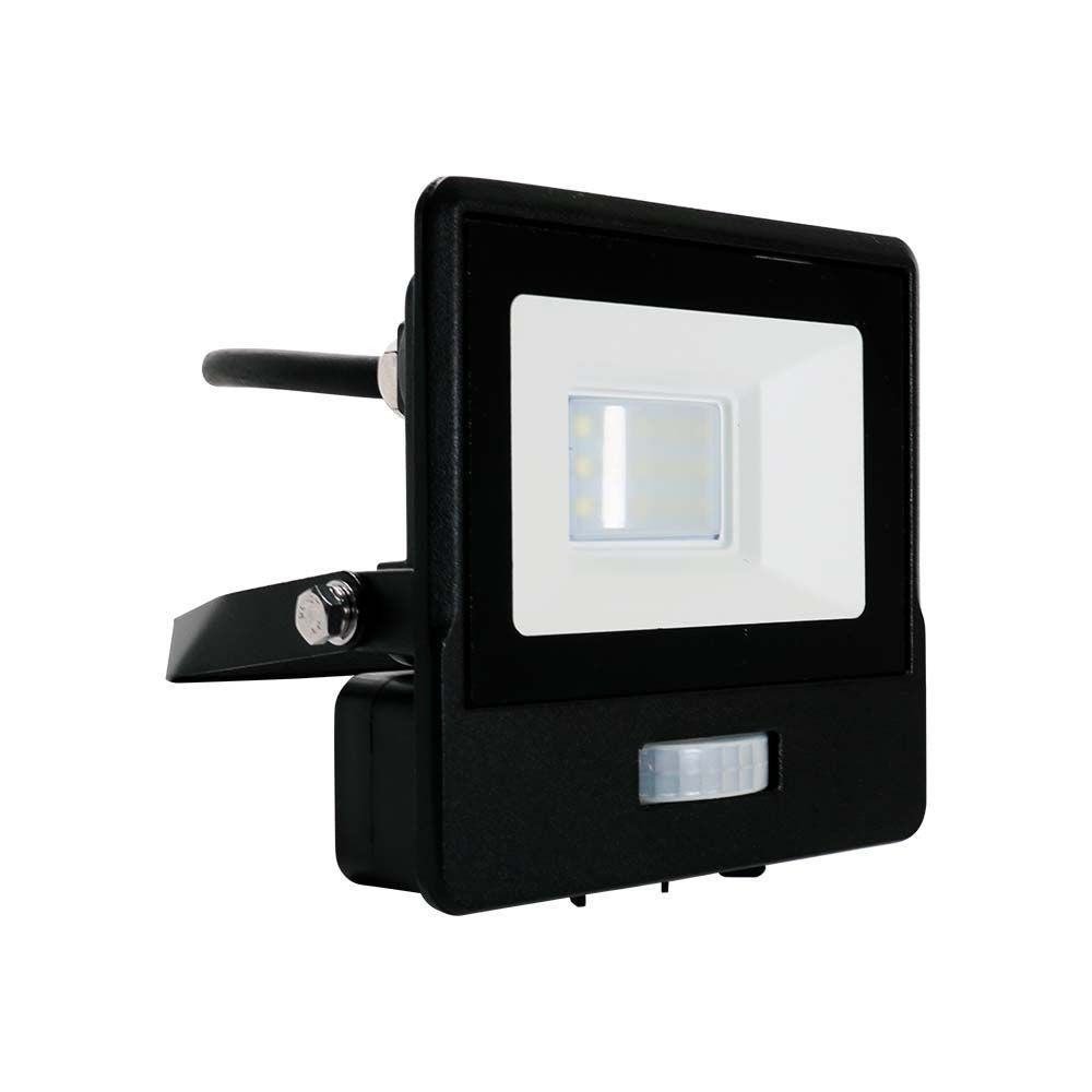 V-Tac 10W LED projektør med sensor - Samsung LED chip, 5 års producentgaranti, IP65