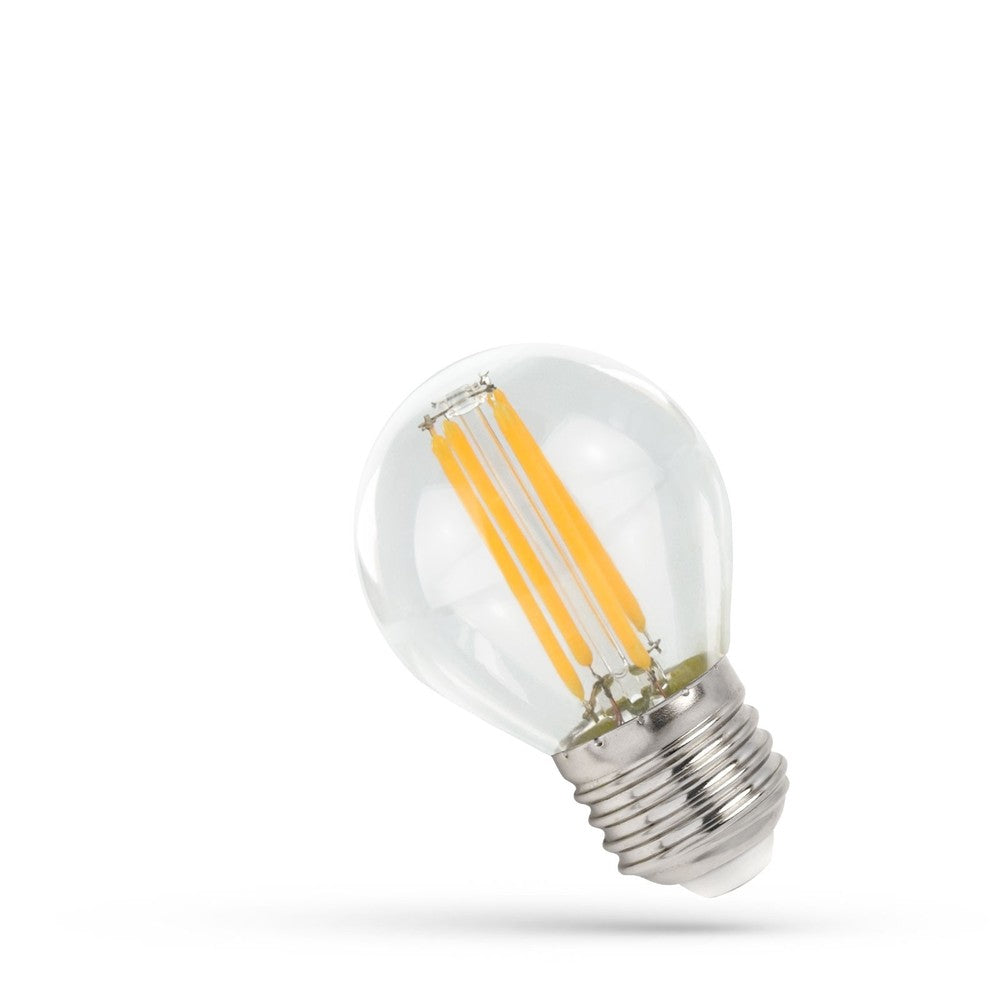 Spectrum 4W LED kronepære - G45, kultråd, varm hvid, 1800K, E27