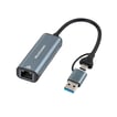 USB-C/A til RJ45 Netværk Gigabit Adapter