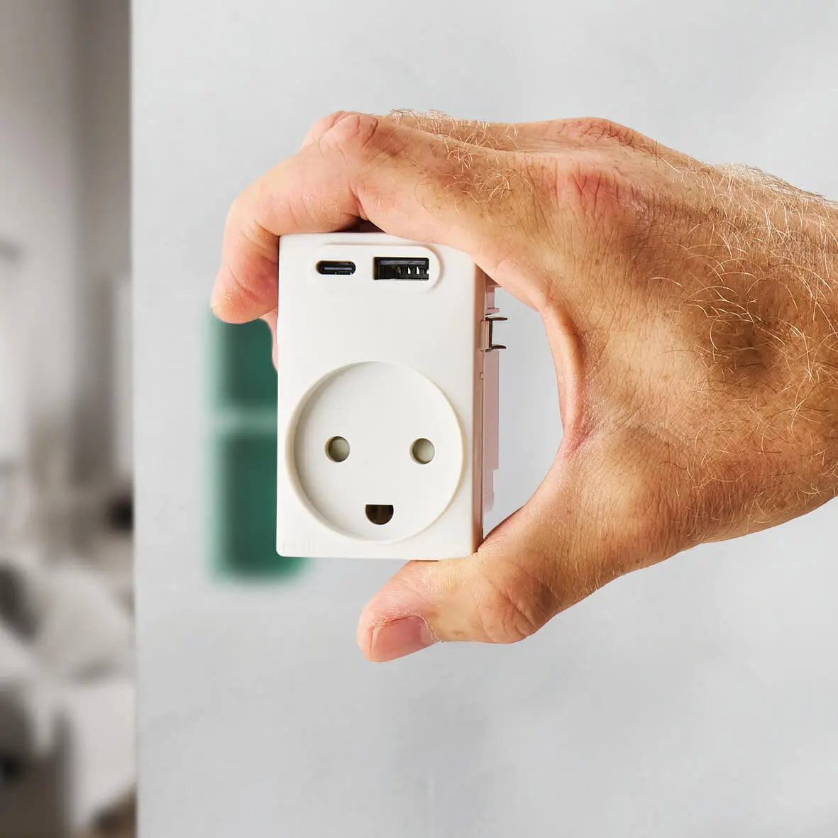 FESH SWITCH Curveline Stikudtag 2 x USB 1,5 m/j - Hvid