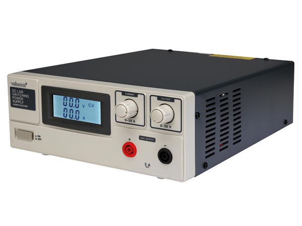 Laboratorie strømforsyning - 0-30V / 0-20A m. LCD display