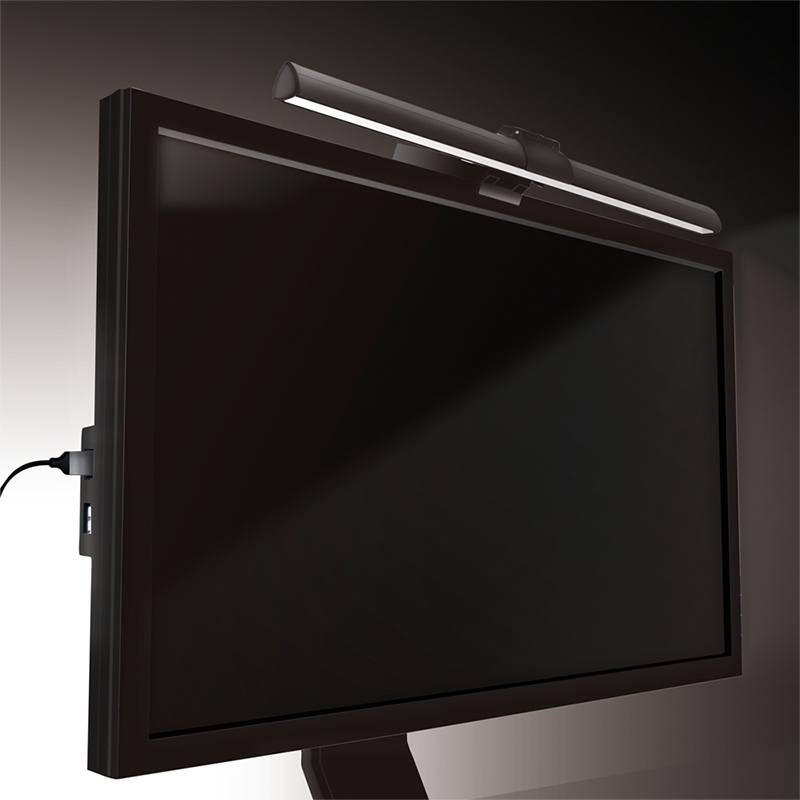 Clip-on LED skærmlampe - 3 farvetemperaturer, 120°, USB
